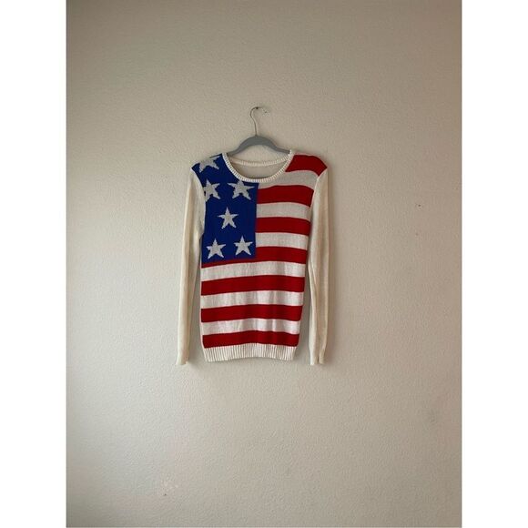 Vintage Sweaters - American flag themed sweater xs